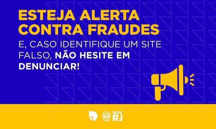 banner com mensagem de alerta contra fraudes
