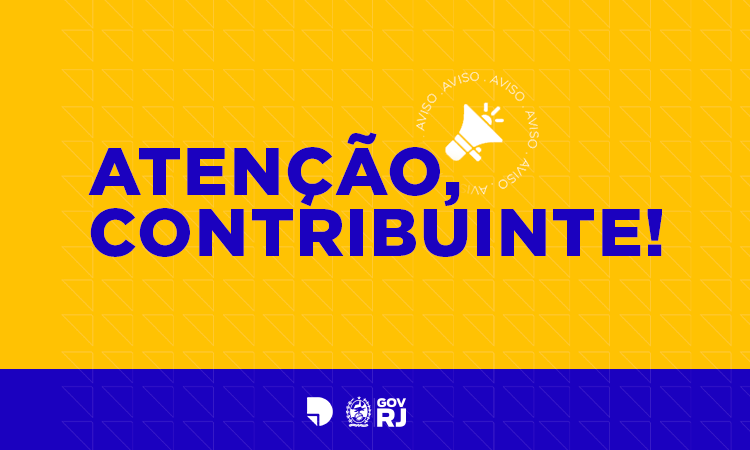 banner informativo com mensagem: atenção contribuinte