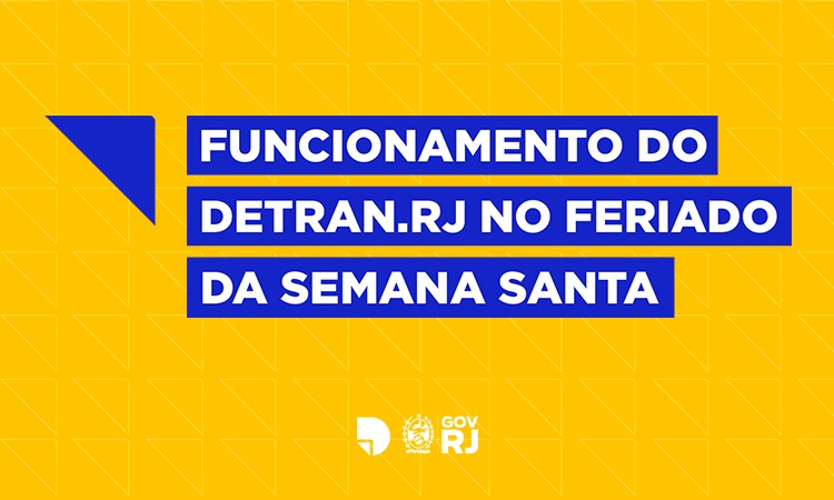 banner informativo com mensagem: funcionamento do Detran.RJ no feriado