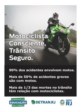 banner do material educativo: Motociclista. Opção em PDF para baixar